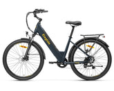 Black Eleglide T2 Electric City & Mountain Bicycle with 'Eleglide' branding on a white background